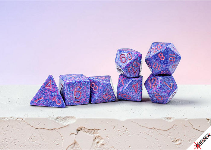 Speckled Polyhedral 7-Die Set Purple Passion