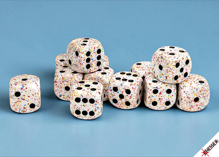 Speckled 16mm D6 Birthday Dice Block