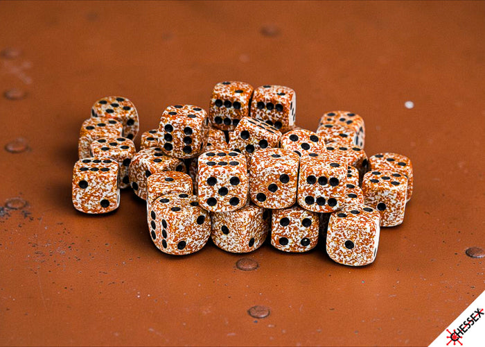 Speckled 12mm d6 Rust Dice Block