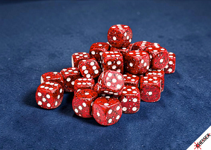 Speckled 12mm d6 Lava Stone Dice Block