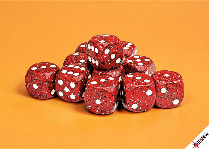 Speckled 16mm d6 Lava Stone Dice Block