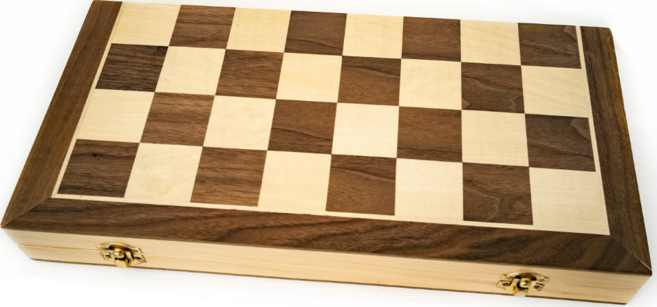 Wooden Folding Chess/Checkers/Backgammon Set 40 CM