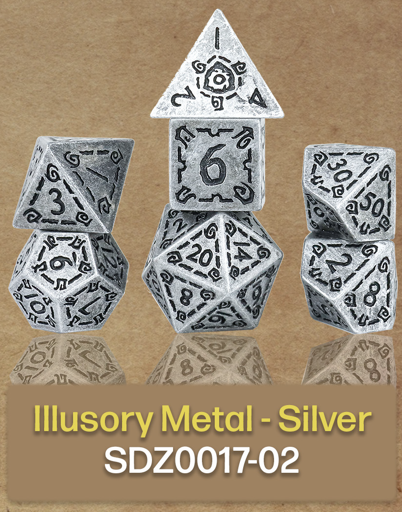 Illusory Metal Silver 7 Die Set