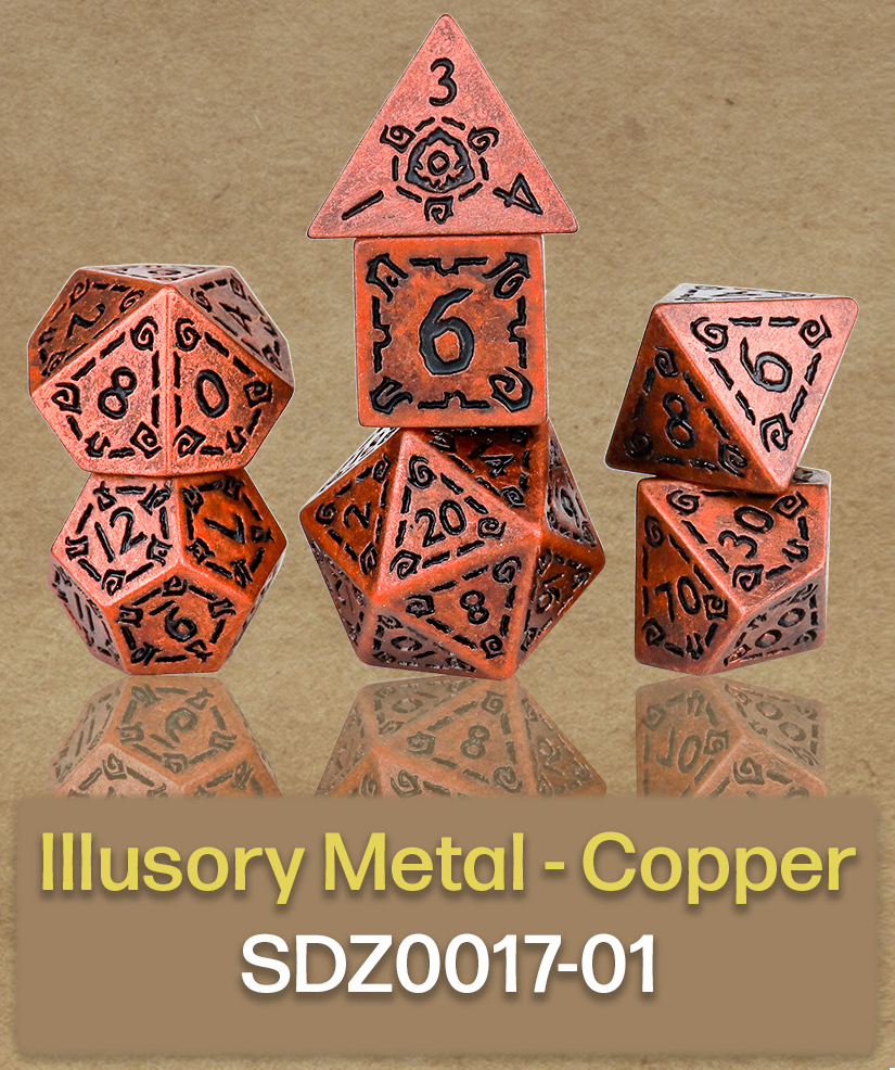 Illusory Metal Copper 7 Die Set