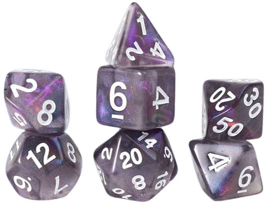 Gaming Treasures Unearthed Amethyst 7 Die Set