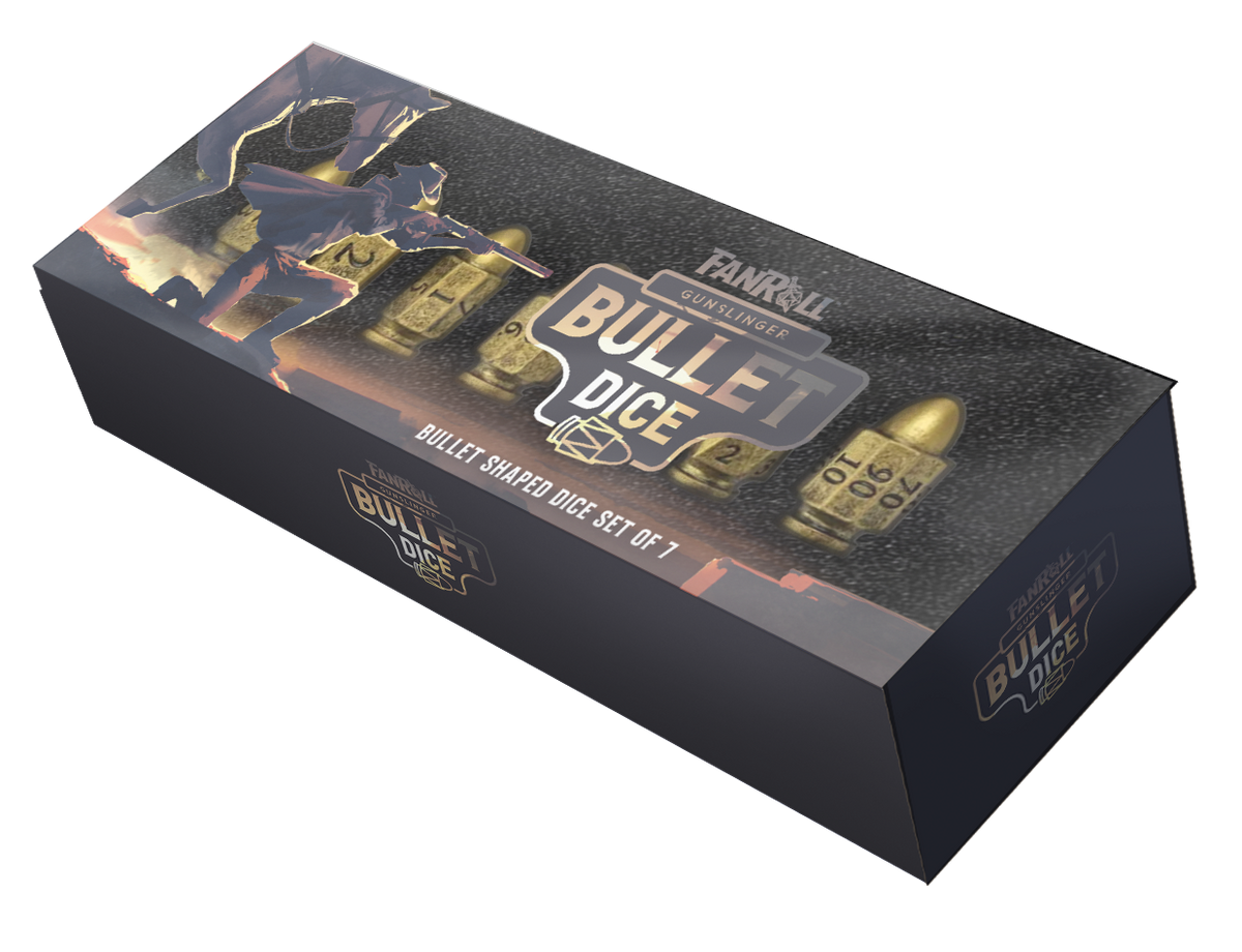 Resin Bullet Poly Dice Set: Gunslinger