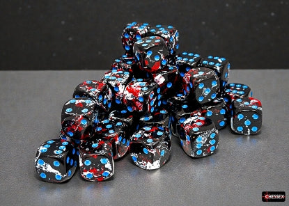 Chessex Brush 36d6 Dark Side/Blue 12mm Dice