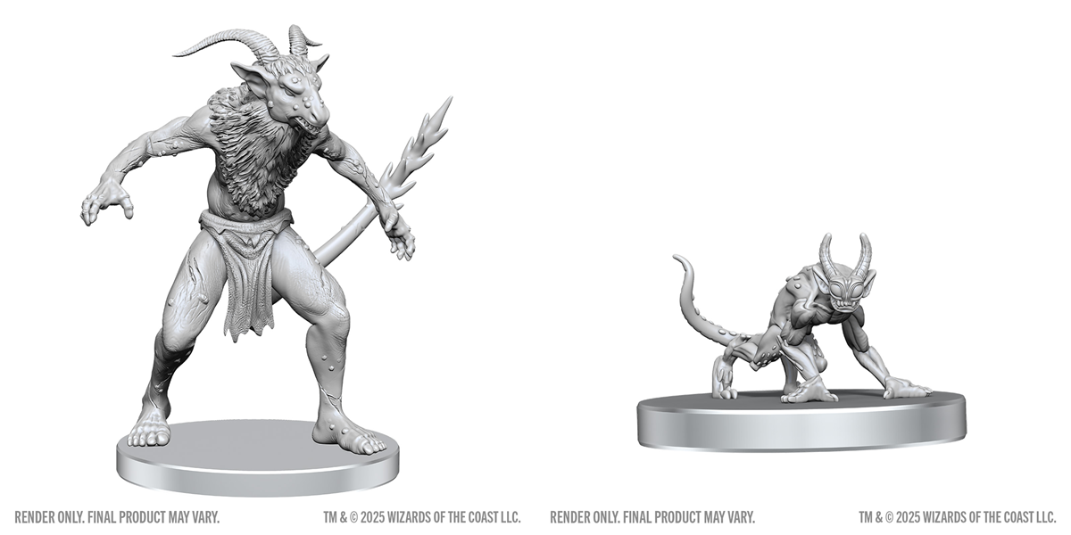 Dungeons & Dragons Nolzur's Marvelous Unpainted Miniatures - Bulezau & Quasit