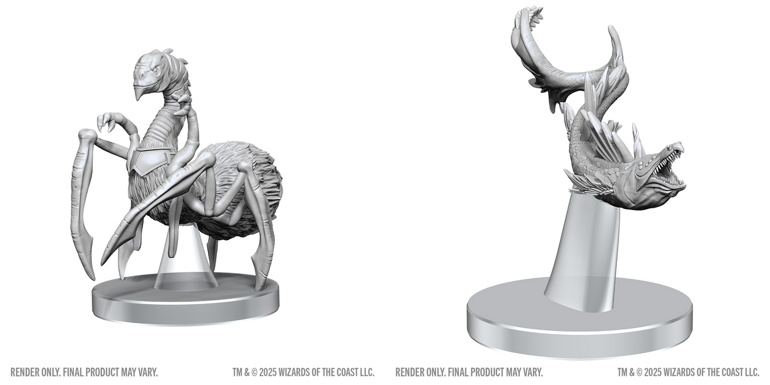 Dungeons & Dragons Nolzur's Marvelous Unpainted Miniatures - Neogi & Space Eel