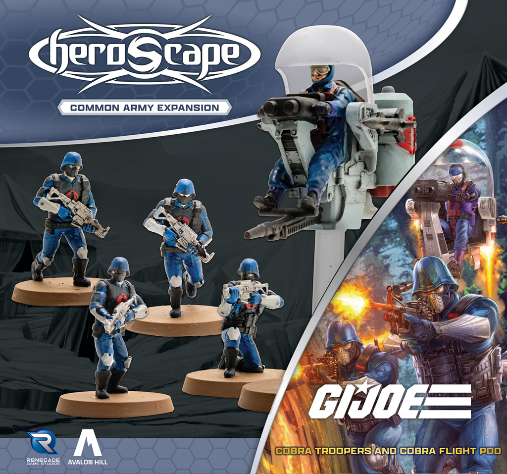Heroscape: G.I. Joe - Cobra Troopers & Cobra Flight Pod Army Expansion