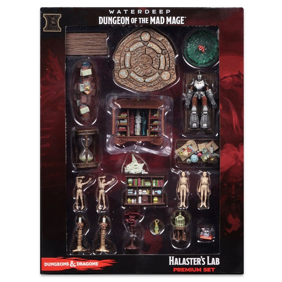 Dungeons & Dragons Fantasy Miniatures: Icons of the Realms Set 11 Waterdeep: Dungeon of the Mad Mage Halaster`s Lab Preimum Set