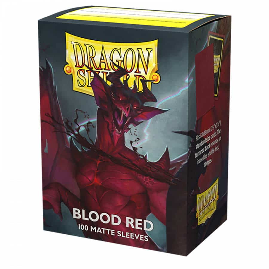 Dragon Shields: (100) Matte - Blood Red