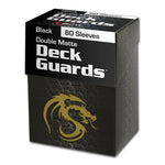 Deck Guard Colored Card Sleeves w/Box, Double Matte 80ct Black