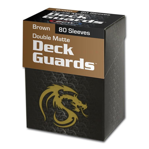 Deck Guard Colored Card Sleeves w/Box, Double Matte 80ct Brown