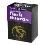 Deck Guard Colored Card Sleeves w/Box, Double Matte 80ct Purple