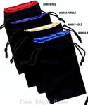 Dice Bag: Black Velvet Blue Satin Lined (Large)