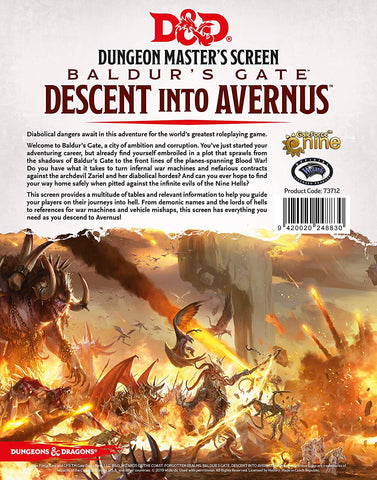 Dungeons and Dragons RPG: Baldur`s Gate - Descent into Avernus DM Screen