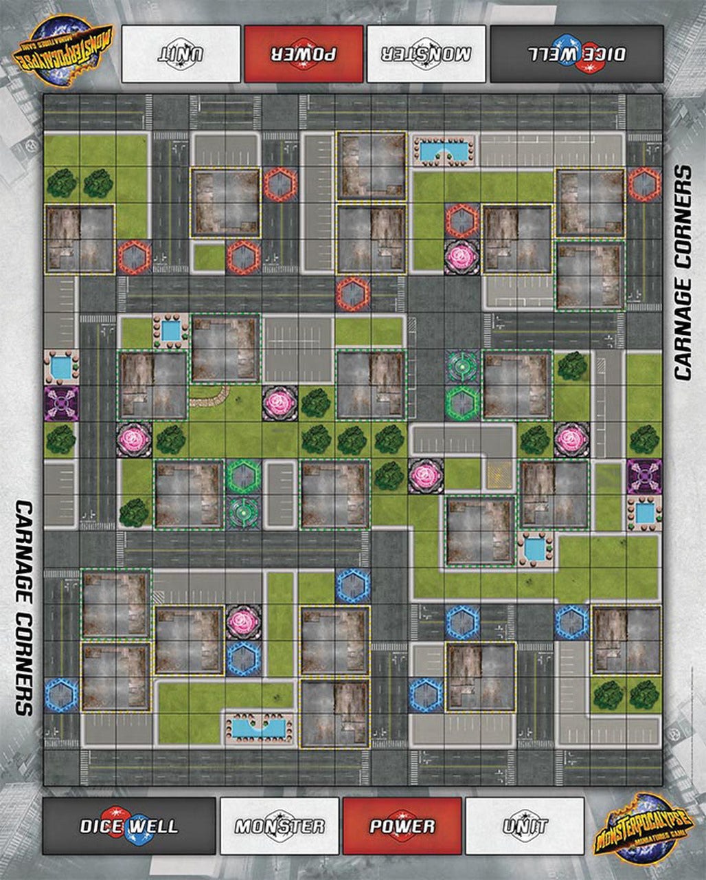 Monsterpocalypse: Carnage Corners Neoprene Playmat