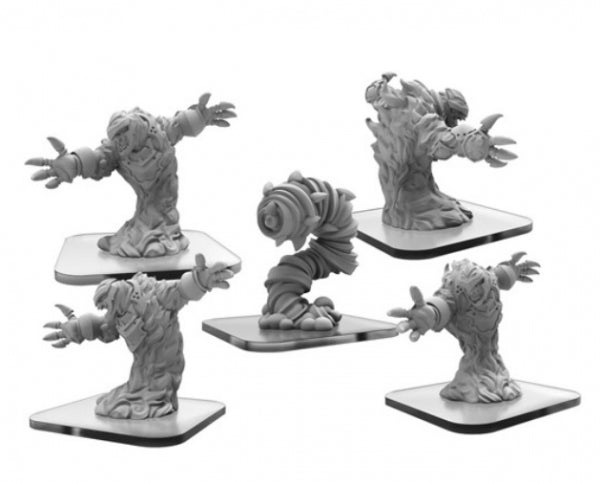 Monsterpocalypse: Elemental Champions Fire Kami & Air Avatar Unit (White Metal)