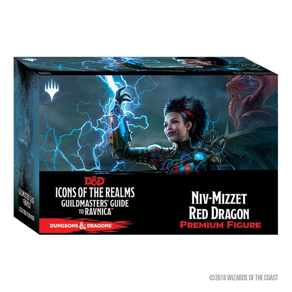Dungeons & Dragons Fantasy Miniatures: Icons of the Realms Set 10 Guildmasters` Guide to Ravnica Niv-Mizzet Red Dragon Premium Figure