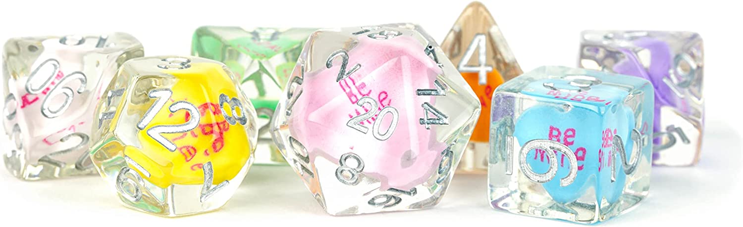 16mm Resin Poly Dice Set: Love Dice (7)