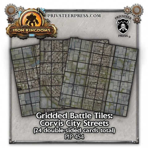 Iron Kingdoms RPG: Gridded Battle Tiles - Corvis City Streets