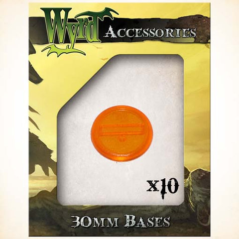 Wyrd Accessories Orange Bases 30mm