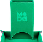 Fold Up Velvet Dice Tower: Green