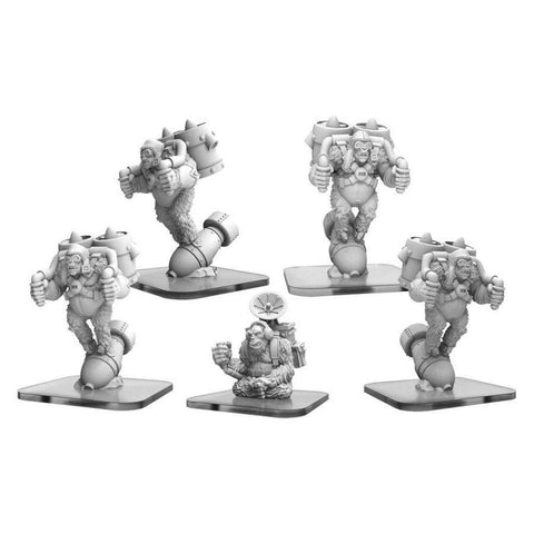 Monsterpocalypse: Empire of the Apes Ape Bombers & Command Ape Units (White Metal)
