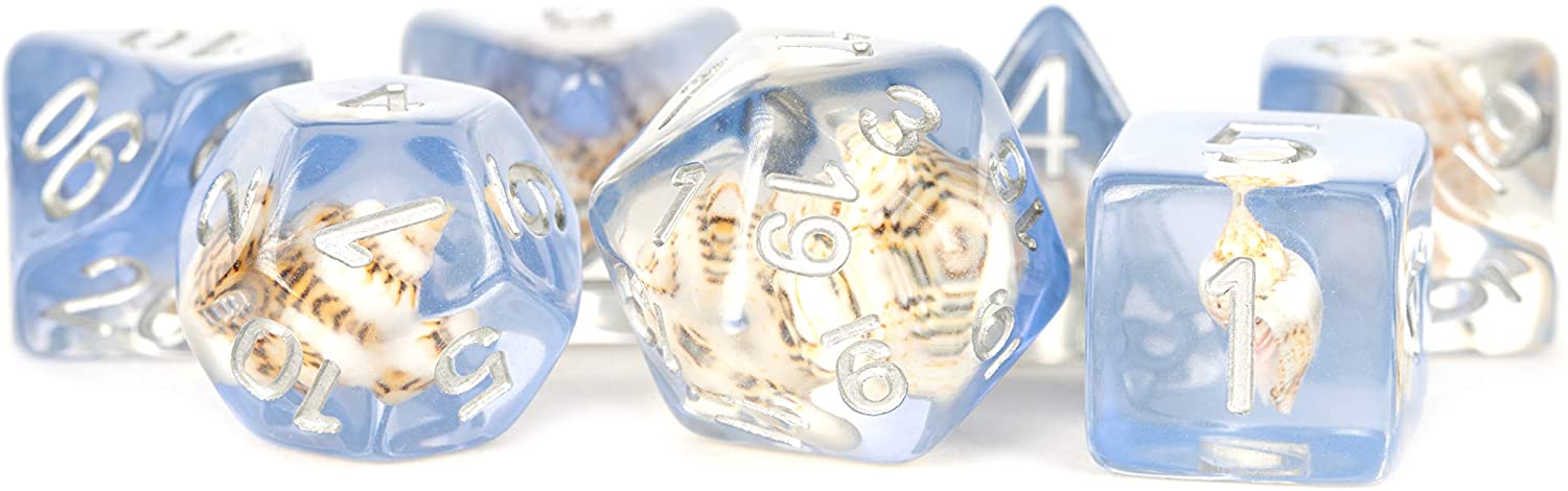 16mm Resin Polyhedral Dice Set: Sea Conch (7)