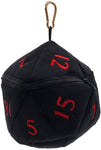 Dungeons & Dragons RPG: Black and Red D20 Plush Dice Bag