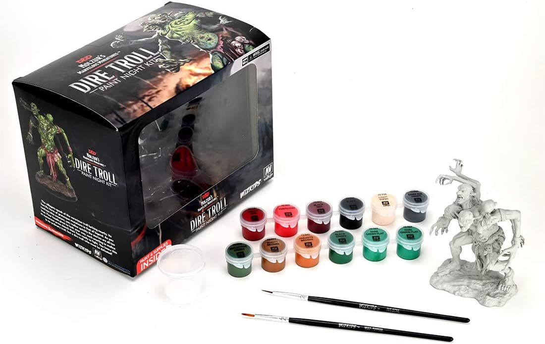 Dungeons & Dragons Nolzur`s Marvelous Unpainted Miniatures: Dire Troll Paint Night Kit 6