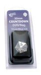 Metal: 22mm D20 Countdown Blue Numbers with Bag
