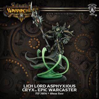 Warmachine Cryx Lich Lord Asphyxious Epic Warcaster