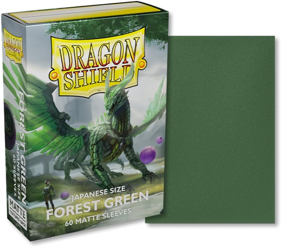 Dragon Shield: Japanese Matte Forest Green Sleeves (60)