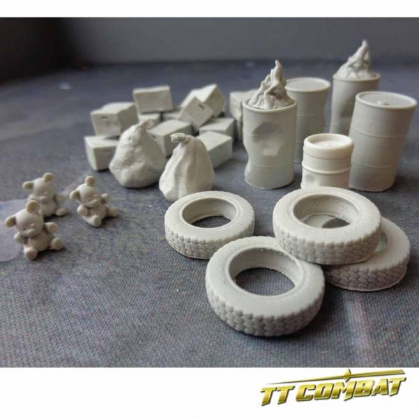 28mm Terrain: City Accessories - Back Alley Accessories 2 (resin)