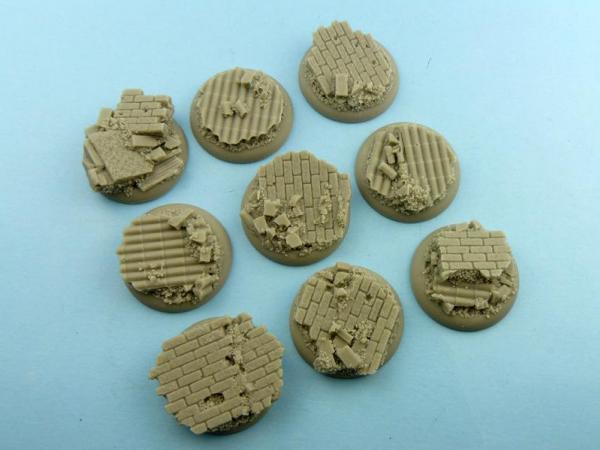 Battle Bases: Old Factory Bases, Warmachine Round 30mm (5)