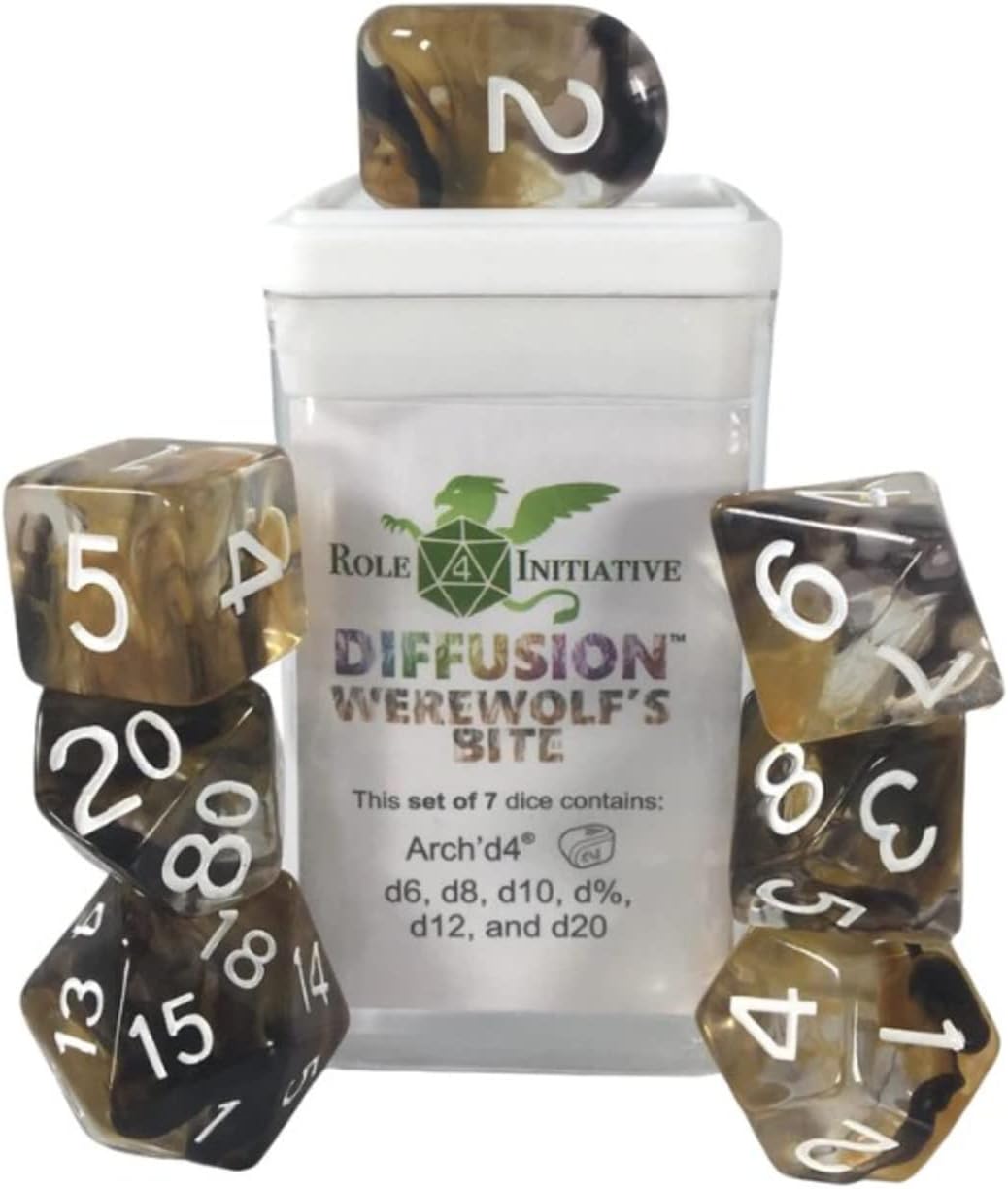 Diffusion Poly Set - Werewolf's Bite w/Numbers (7)