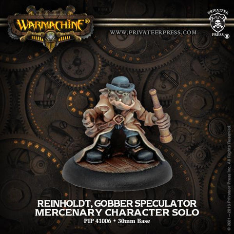 Warmachine Mercenaries Reinholdt, Gobber Speculator Character Solo