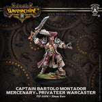 Warmachine Mercenaries Captain Bartolo Montador Privateer Warcaster