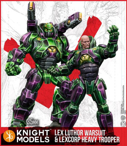Batman Miniature Game: Lex Luthor Warsuit and Lexcorp Heavy Trooper (Multiverse) (Resin)