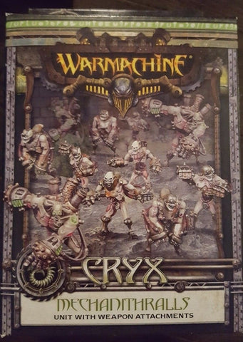 Warmachine Cryx Mechanithralls Unit With Weapon Attachment