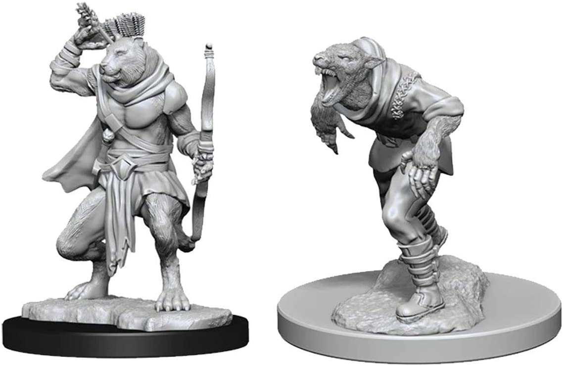 Dungeons & Dragons Nolzur`s Marvelous Unpainted Miniatures: W11 Wererat & Weretiger