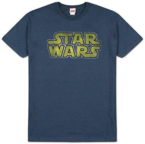 T-Shirts Star Wars Navy w/ Distressed Logo