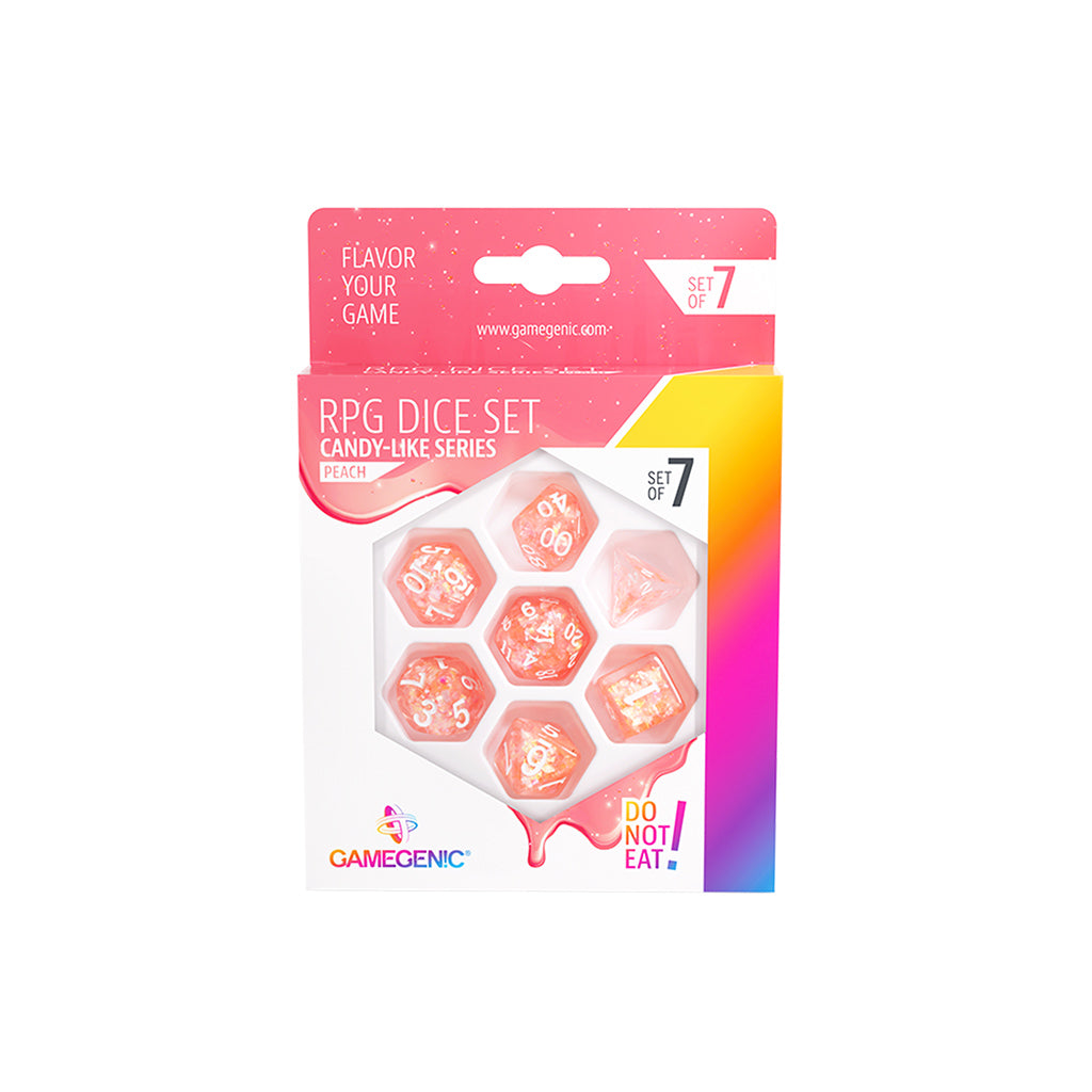Candy-Like Series - Peach - RPG Dice Set