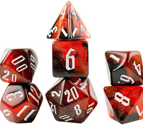 RPG Dice Set (7): Cherry Nebula