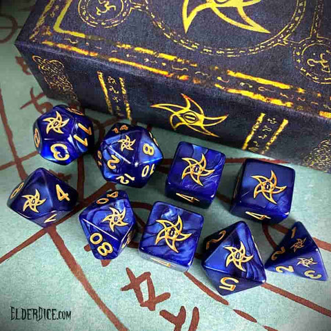 Elder Dice: Blue Astral Elder Sign Polyhedral Set (3rd Printing)