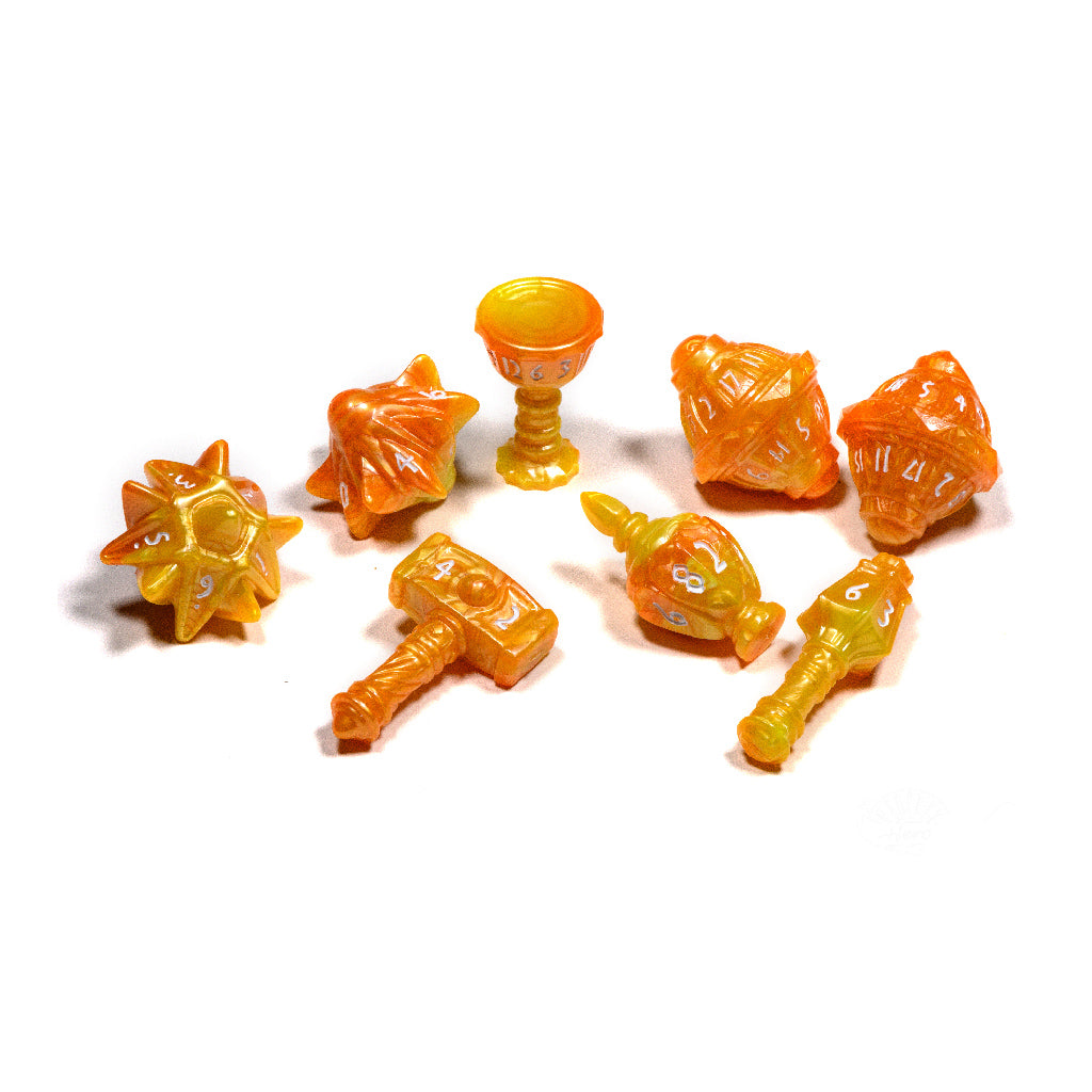 Polyhero Cleric 8 Dice Set Sunstorm