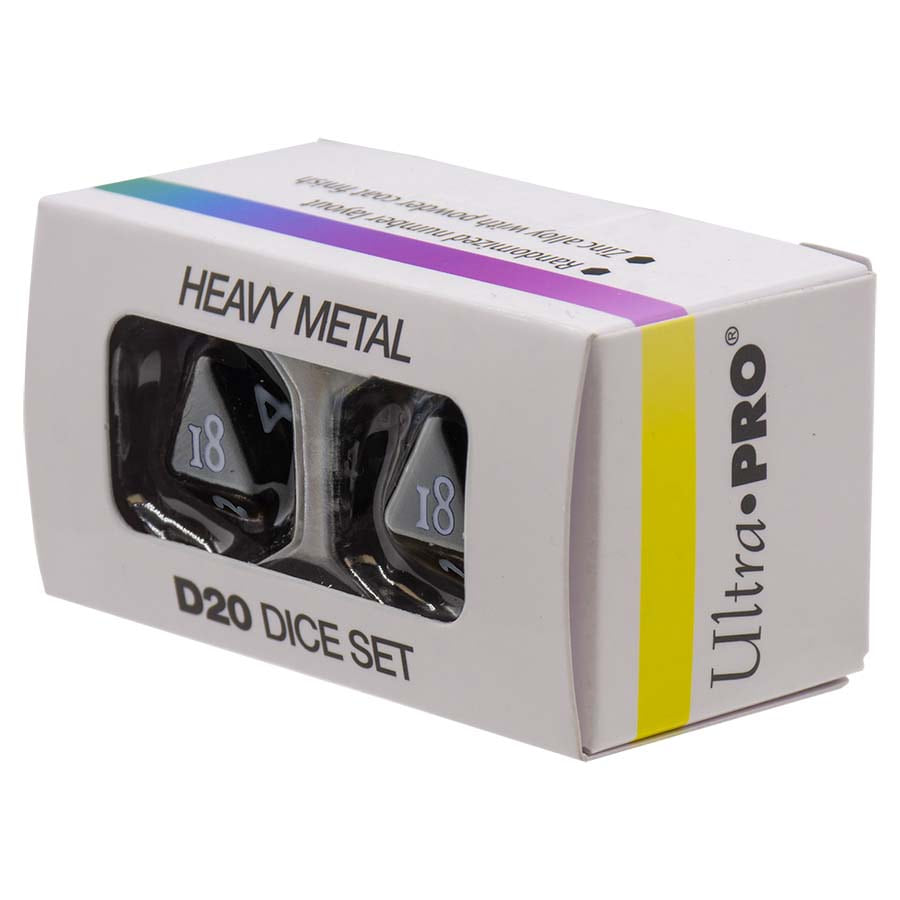 Vivid Heavy Metal Dice: Black (2d20)