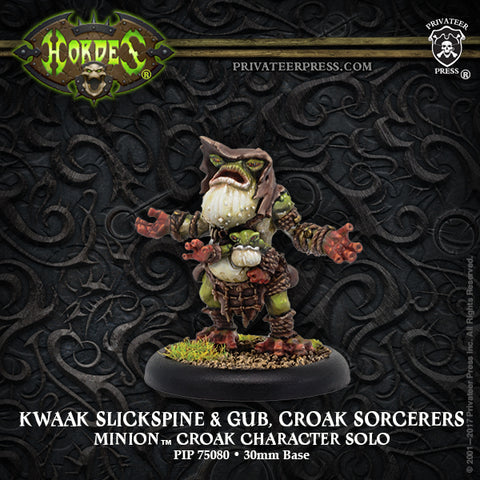 Hordes: Minions Kwaak Slickspine & Gub, Croak Sorcerers Character Solo (White Metal)